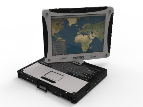 Military rugged Notebook 3D-Modell