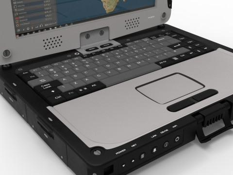 Military rugged Notebook 3D-Modell