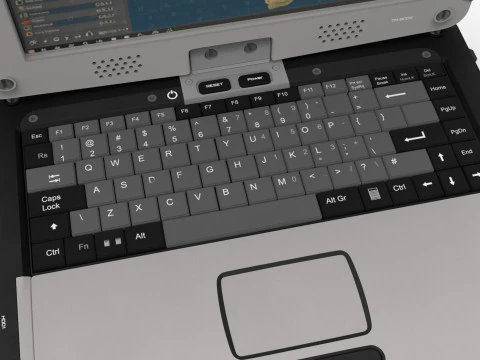 Military rugged Notebook 3D Model