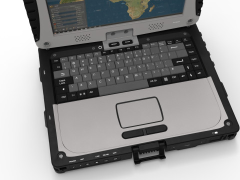 Military rugged Notebook 3D-Modell