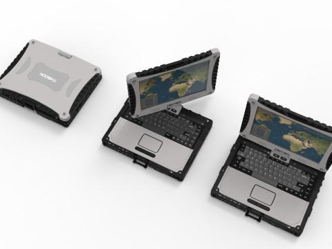 Military rugged Notebook 3D-Modell