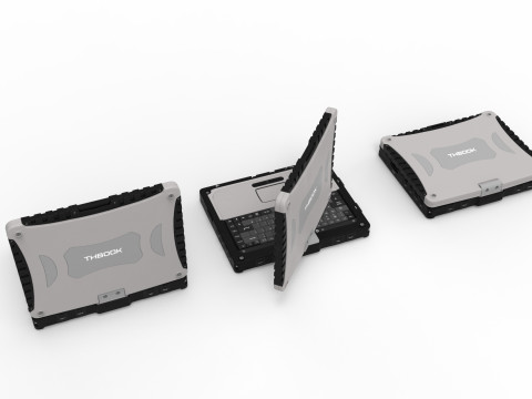 Military rugged Notebook 3D-Modell