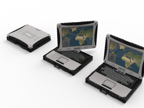 Military rugged Notebook 3D-Modell