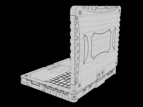 Military rugged Notebook 3D Model
