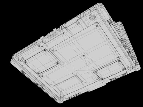 Military rugged Notebook 3D-Modell