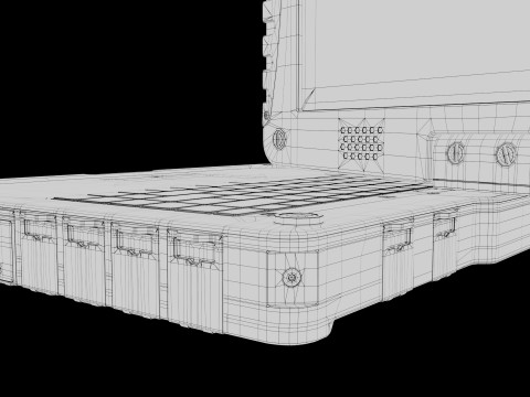 Military rugged Notebook 3D-Modell