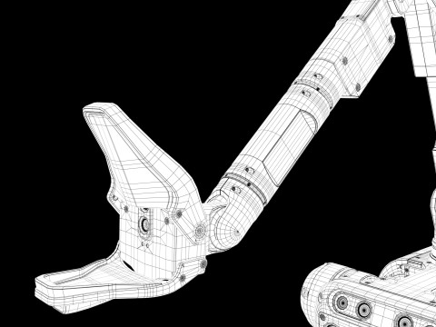 Robot dog with manipulator 3D Model