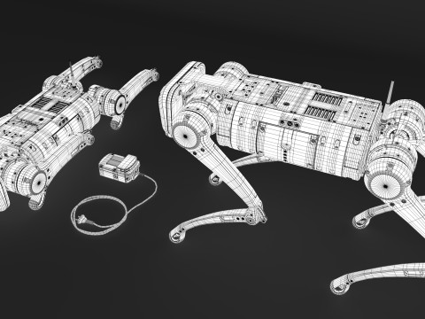 Robot dog with manipulator 3D Model