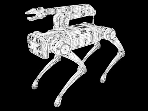 Robot dog with manipulator 3D Model