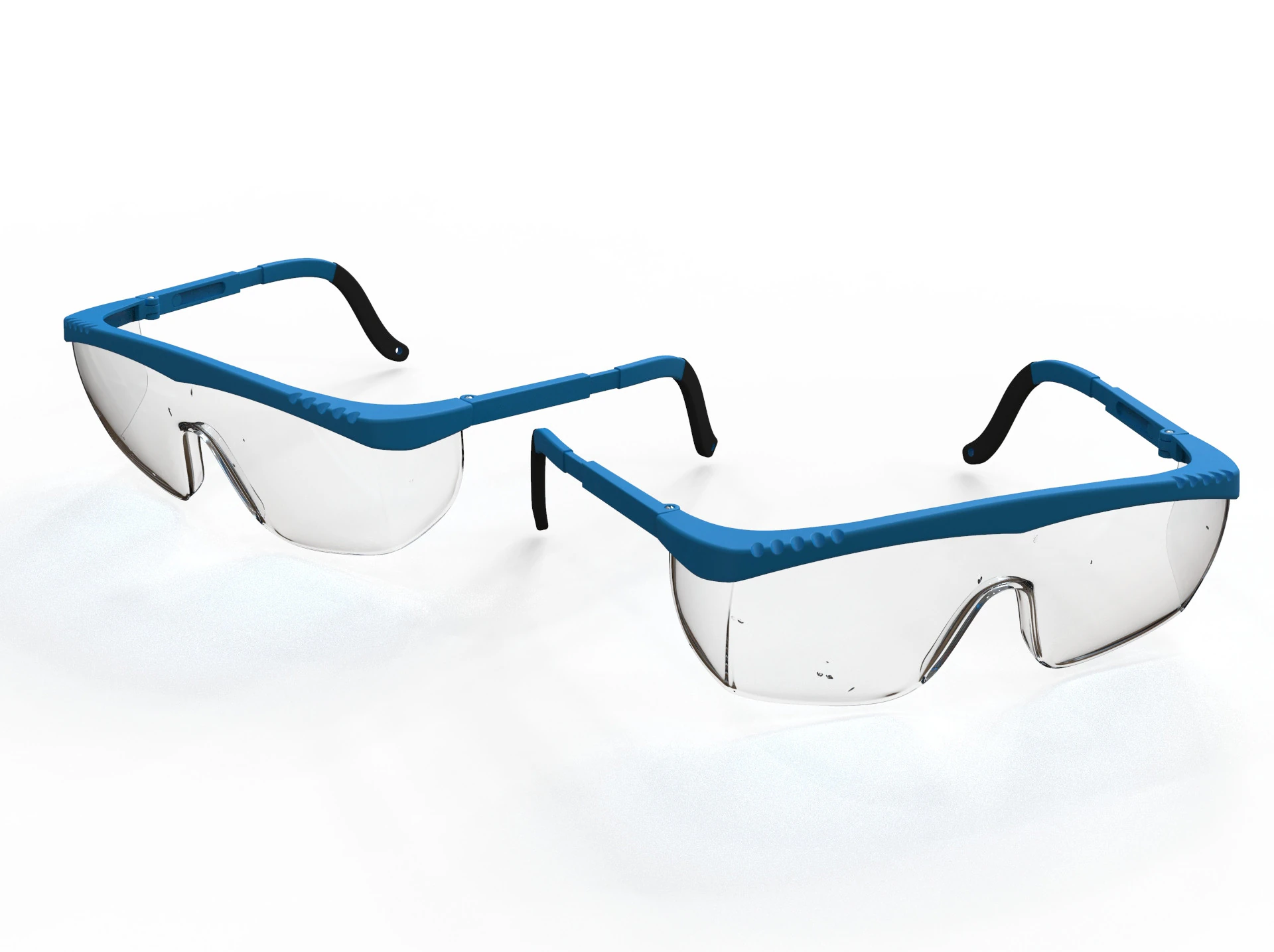 Safety Protective Glasses 3D Model .c4d .max .obj .3ds .fbx .stl .blend