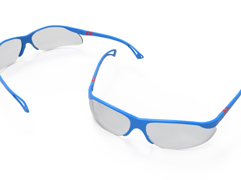 Safety Protective Sun Glasses 3D Model