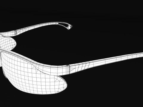 Safety Protective Sun Glasses 3D Model