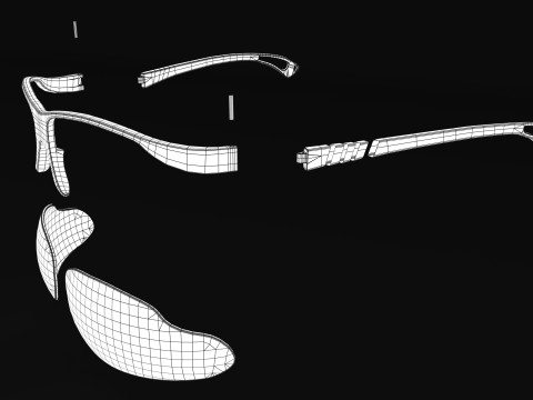 Safety Protective Sun Glasses 3D Model