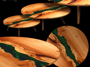 столова річкова деревина 3D Модель