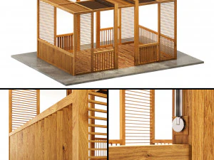 дерев'яний тент 3D Модель