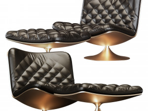 leather arm chair 02 3D Model