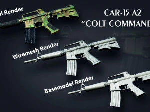 Car-15 a2 colt commando Modello 3D