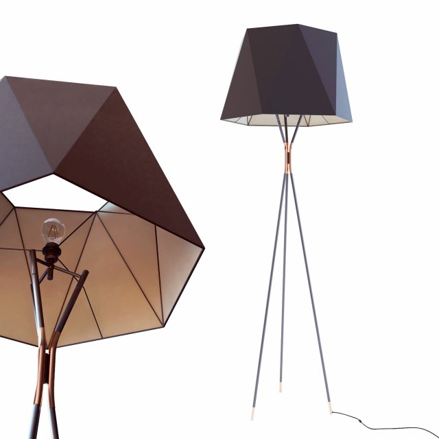cvl luminaires solitaire floor lamp 3D Model .c4d .max .obj .3ds .fbx .stl .blend 
