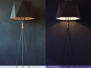 cvl luminaires solitaire floor lamp 3D Model