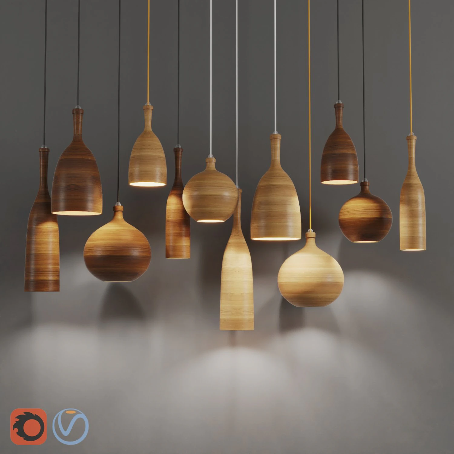 three wise men pendants by samuel chan for channels 3D Model .c4d .max .obj .3ds .fbx .stl .blend 