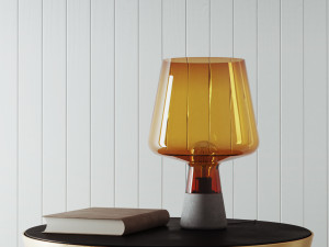 nordic glass cement table lamp 3 lamps 5 materials 3D 모델