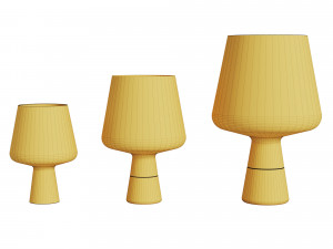 nordic glass cement table lamp 3 lamps 5 materials 3D 모델