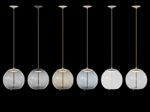 knot disco led glass pendants 6 pendants 6 materials Modelo 3D