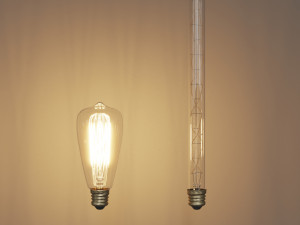 glass pendant lights 5 pendants 2 bulbs Modello 3D