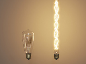 glass pendant lights 5 pendants 2 bulbs Modello 3D