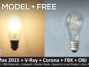 전구 e27 3D 모델