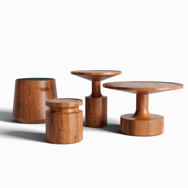 turn tables - 4 models 3D Model .c4d .max .obj .3ds .fbx .stl .blend 