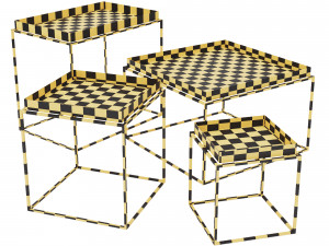 tray tables - 4 models - 7 colors 3D Model