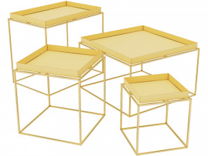 tray tables - 4 models - 7 colors 3D Model