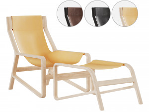 toro lounge chair toro ottoman 3D Model