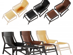 toro lounge chair toro ottoman 3D Модель