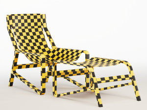 toro lounge chair toro ottoman 3D Модель