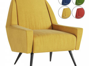 roco accent armchair - 4 colors 3Dモデル