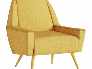 roco accent armchair - 4 colors 3D Model