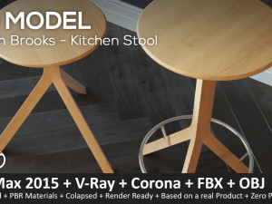 alison brooks kitchen stool 3D Model
