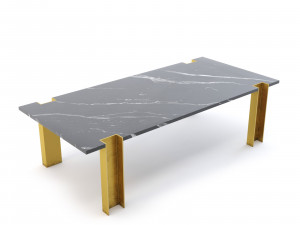 alcide rectangular marble coffee tables Modello 3D