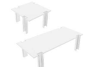 alcide rectangular marble coffee tables Modello 3D