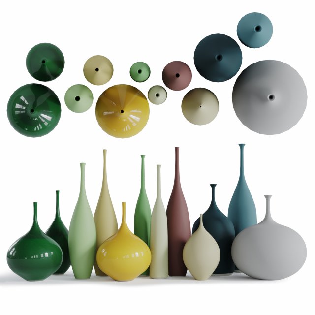 sophie cook porcelain - 12 pieces Model 3D .c4d .max .obj .3ds .fbx .stl .blend 