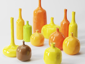 jacques ruelland and dani ruelland 12 vases 3D 모델