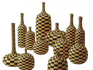 jacques ruelland and dani ruelland 12 vases 3D Model