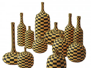 jacques ruelland and dani ruelland 12 vases 3D Model