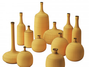 jacques ruelland and dani ruelland 12 vases 3D Model