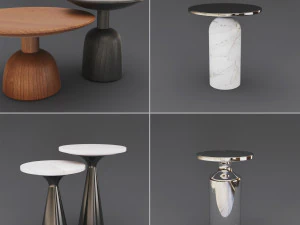 side tables set 01 3D Model