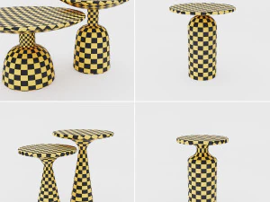 side tables set 01 3D Model