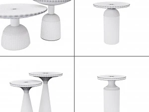 side tables set 01 3D Model