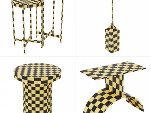 side tables set 02 3D 模型